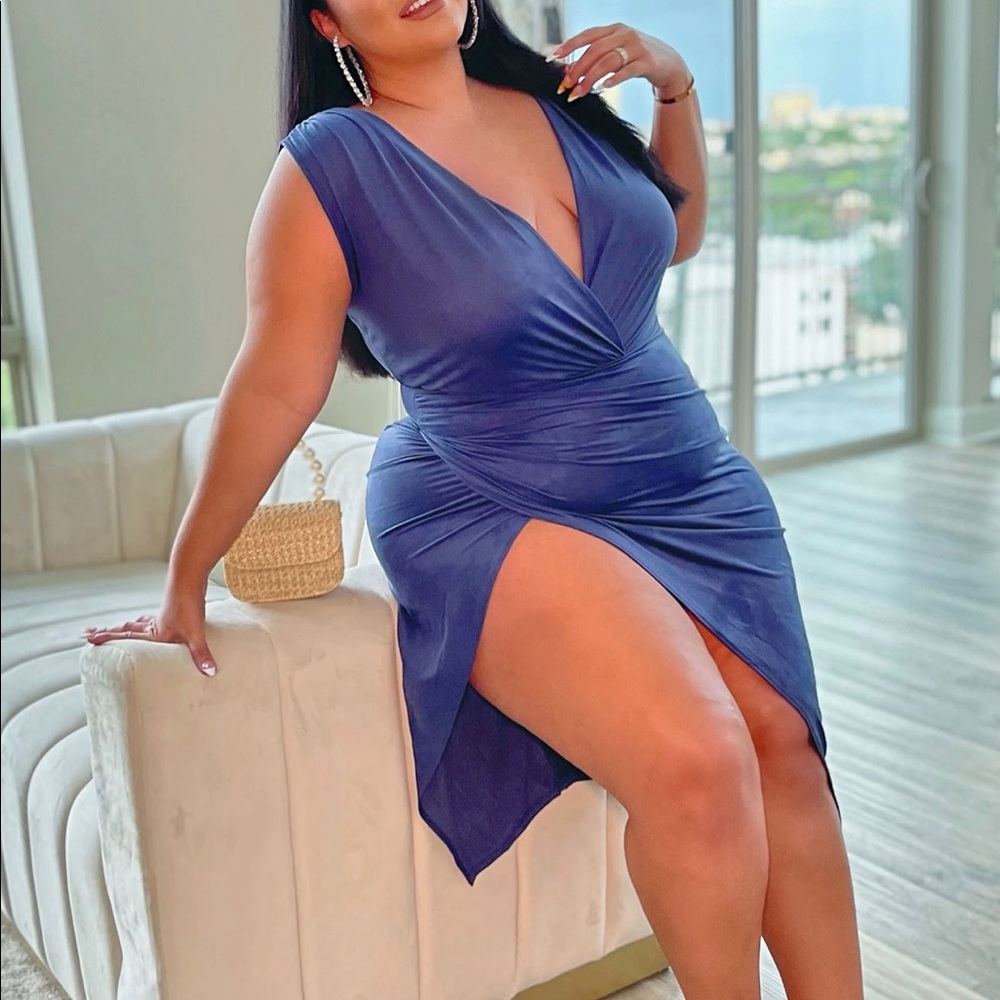 Fashion Nova Plunge Line Dress